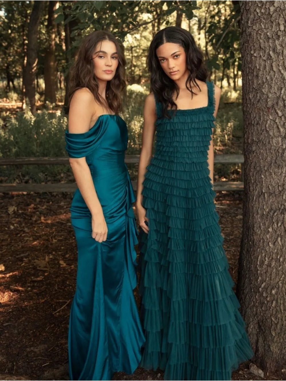 Mac Duggal 8046 Teal Sleeveless Ruffle Layered Gown Size 8 NWT - Picture 6 of 15